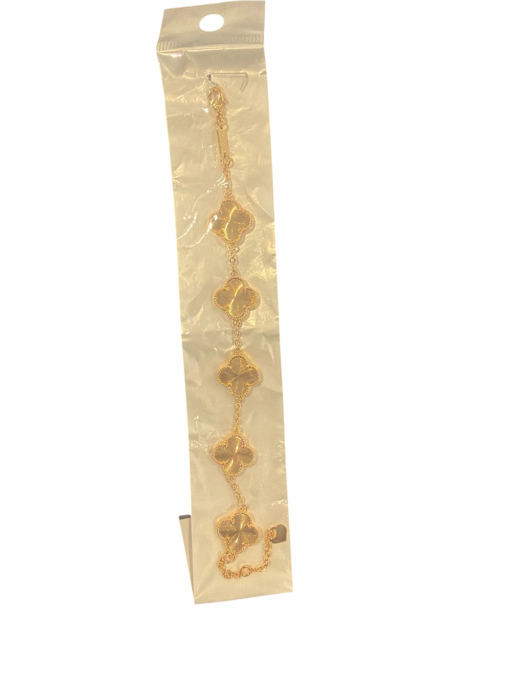 Gold Clover Link Bracelet - Women's Jewelry